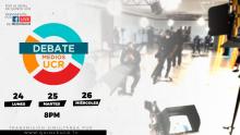Imagen del evento, con el logo de Debate Medios UCR y las fechas de cada debate.