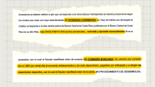 Fotografía de un texto judicial.
