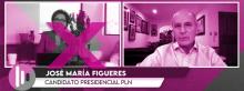 Fotografía de una entrevista del candidato a la presidencia José María Figueres.