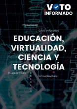 Portada de la edición, con fondo gráficos y pantallas digitales. 